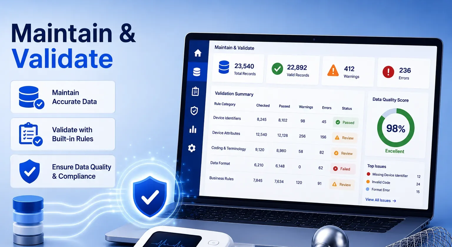 Maintain and validate records_UDI Multi-Connector